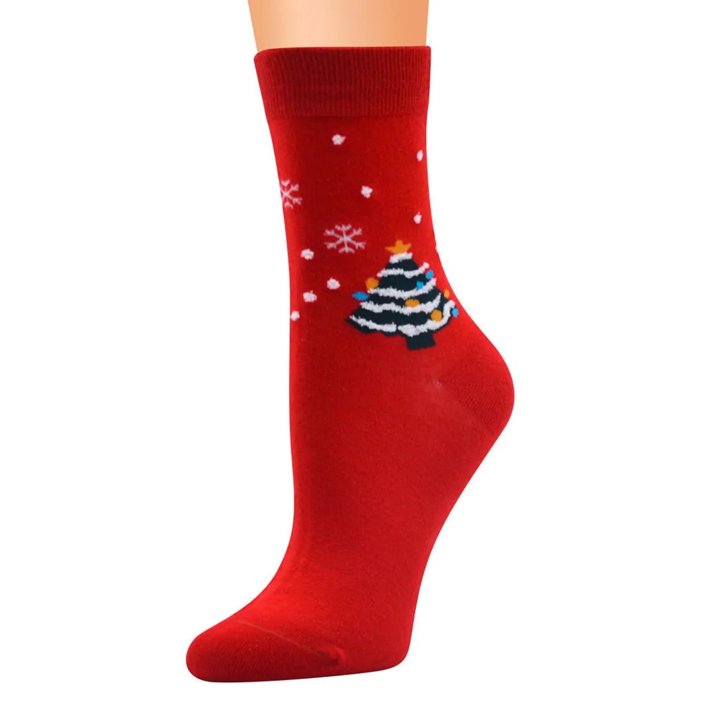 

Christmas Print Socks Unisex Christmas Retro Socks Winter Cashmere Fashion Long Socks Comfortable ђлки носки женские 50*